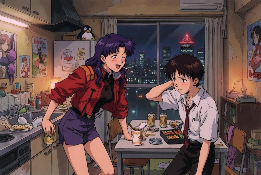 シンジとミサト
