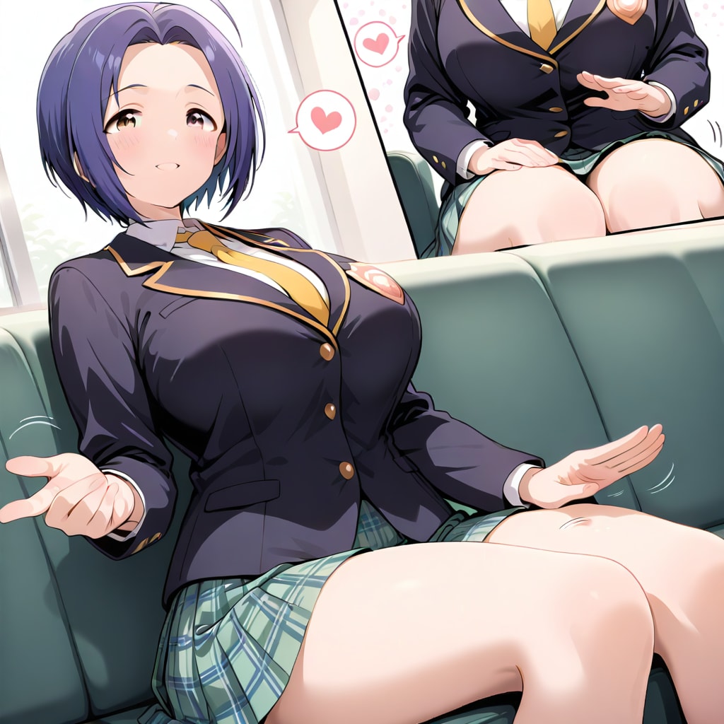 「プロデューサーさん、こちらにどうぞ💛」 | の人気AIイラスト・グラビア