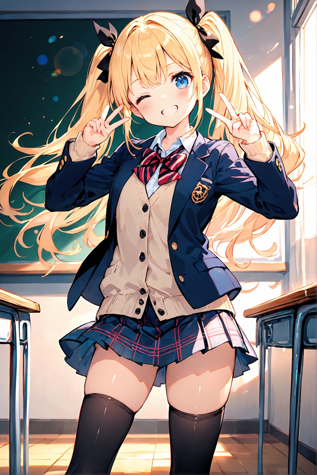 ① 冬服の美桜ちゃん