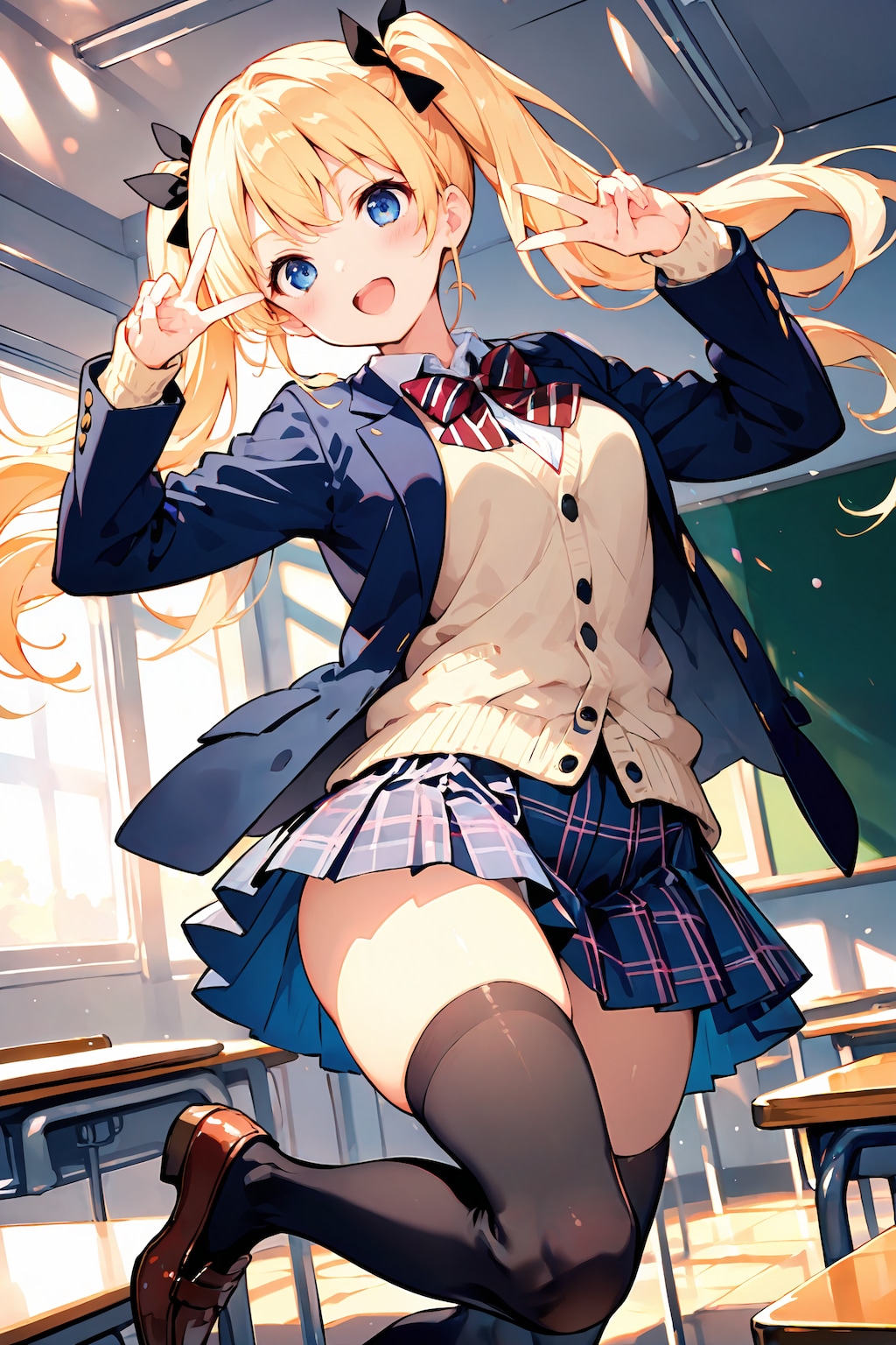 ① 冬服の美桜ちゃん