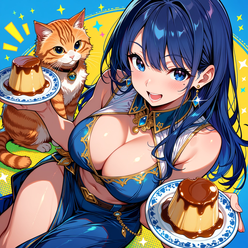 どっちがぷるん？あいのプリン比較対決！ | の人気AIイラスト・グラビア