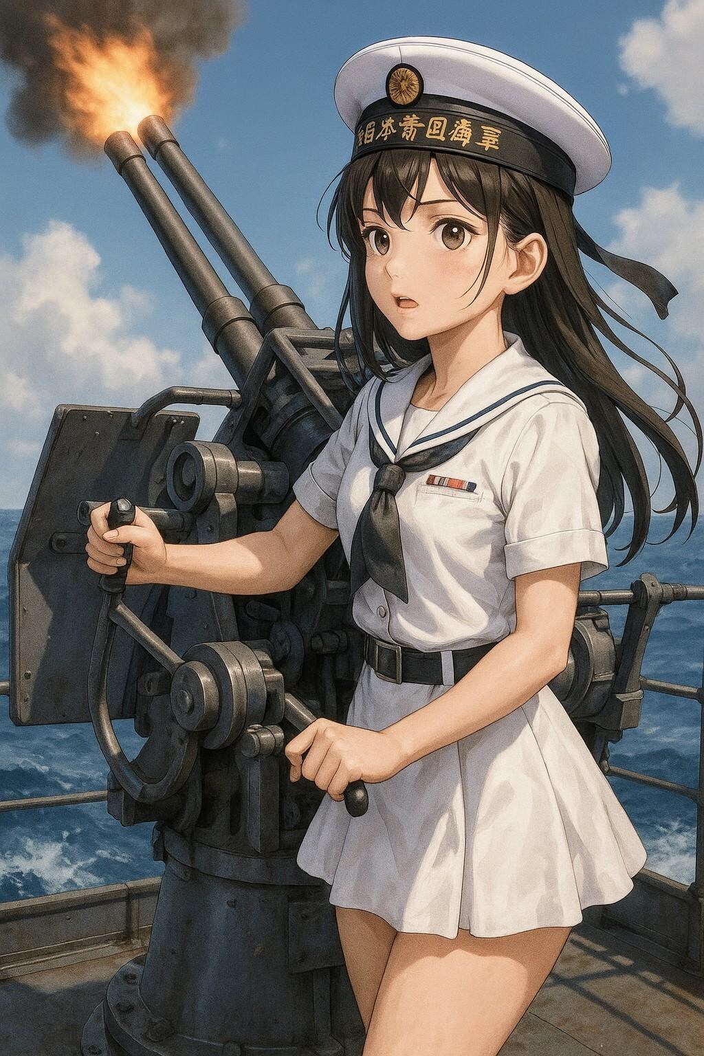 四十口径八九式12.7センチ連装高角砲お姉やん