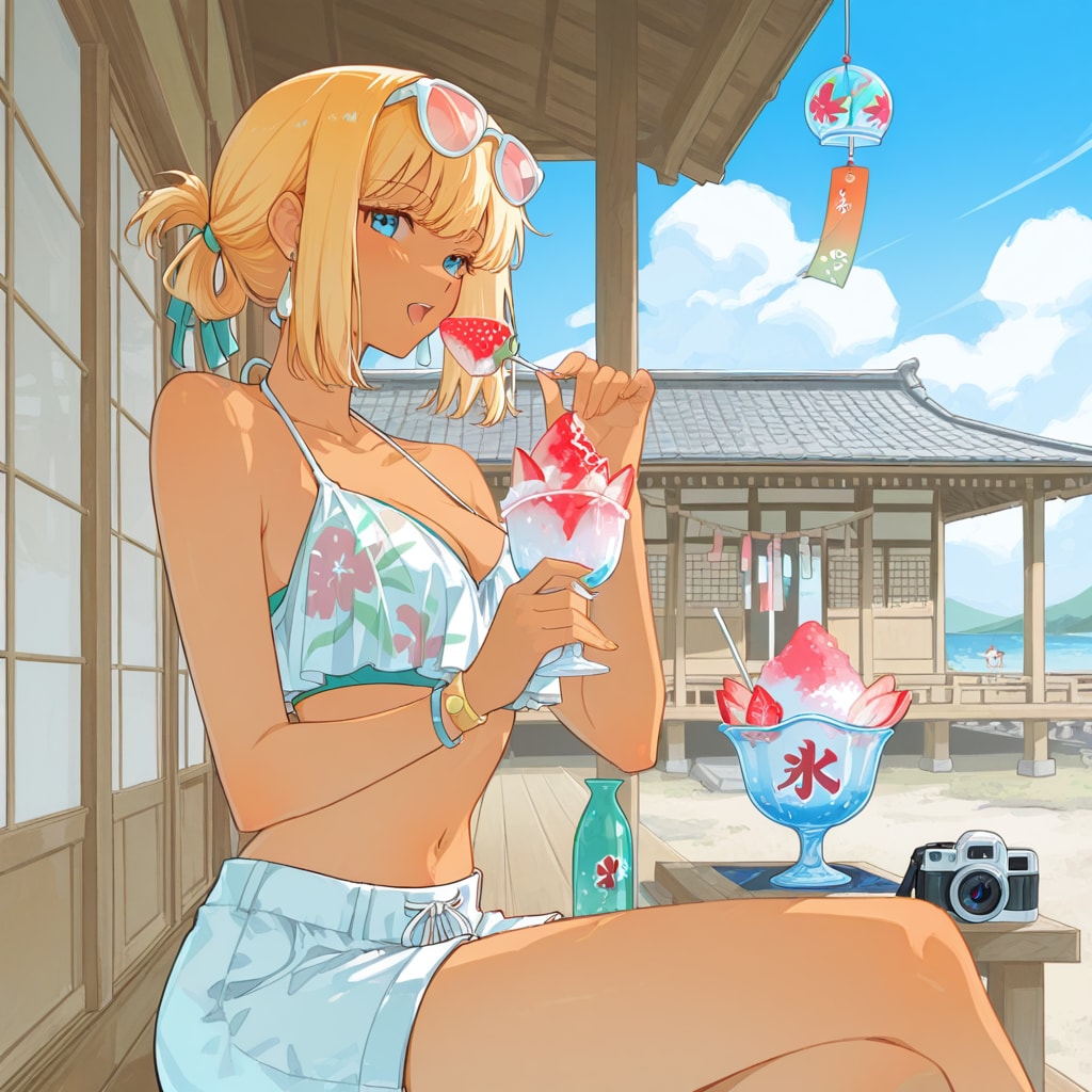 いちごのかき氷