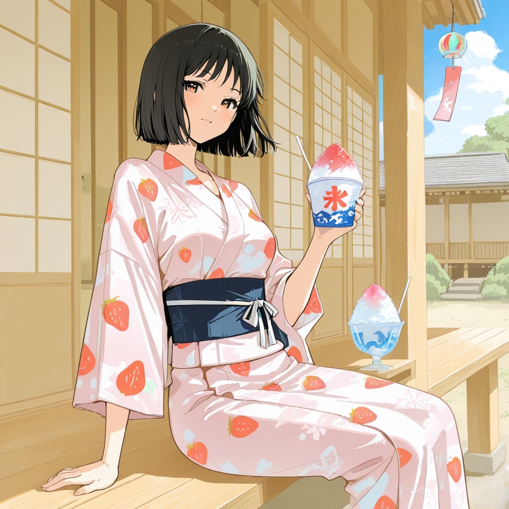 いちごのかき氷
