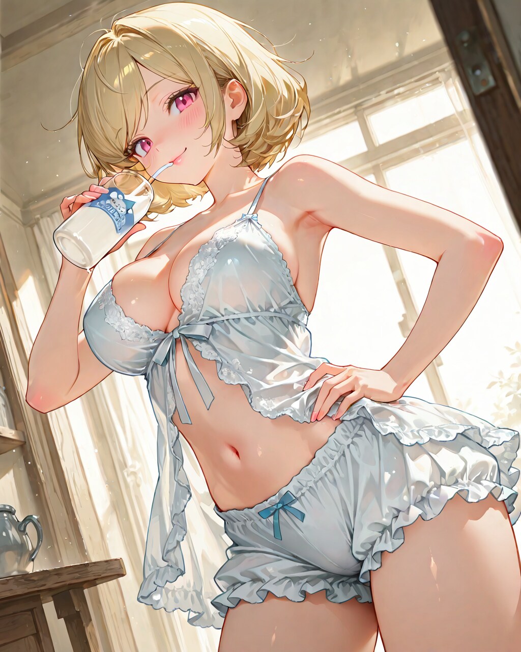 朝は牛乳！