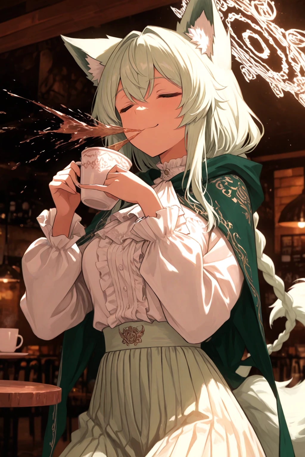 うちの子の中で一番口から茶を噴出するのが似合う女