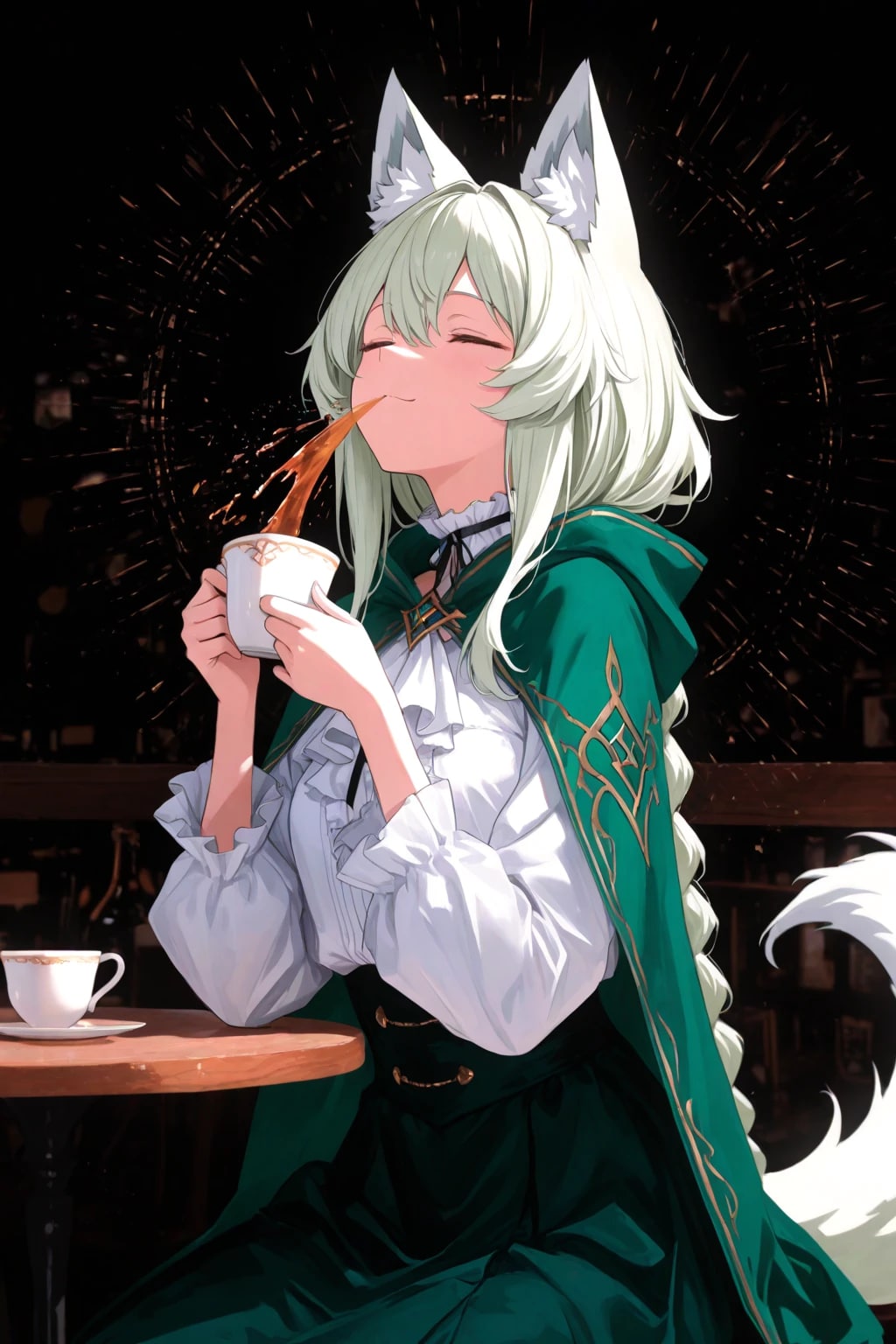 うちの子の中で一番口から茶を噴出するのが似合う女