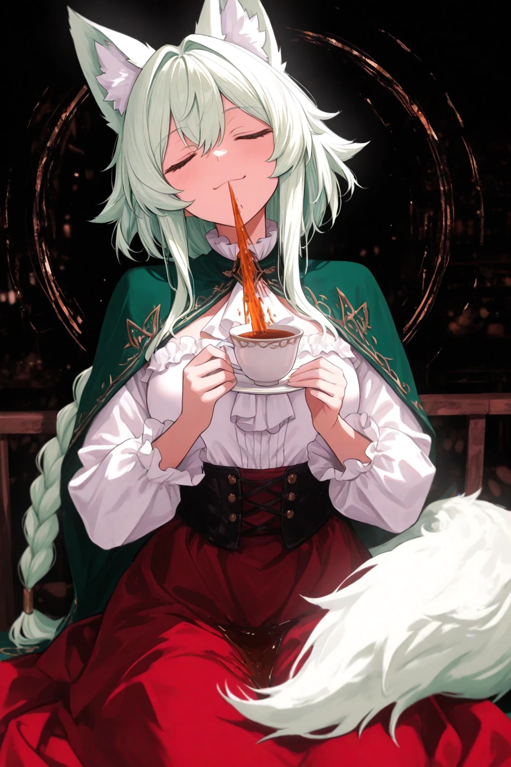 うちの子の中で一番口から茶を噴出するのが似合う女