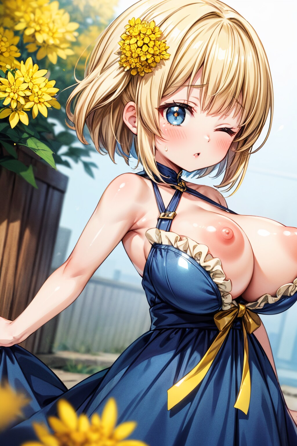 ランダム衣装でポロリ