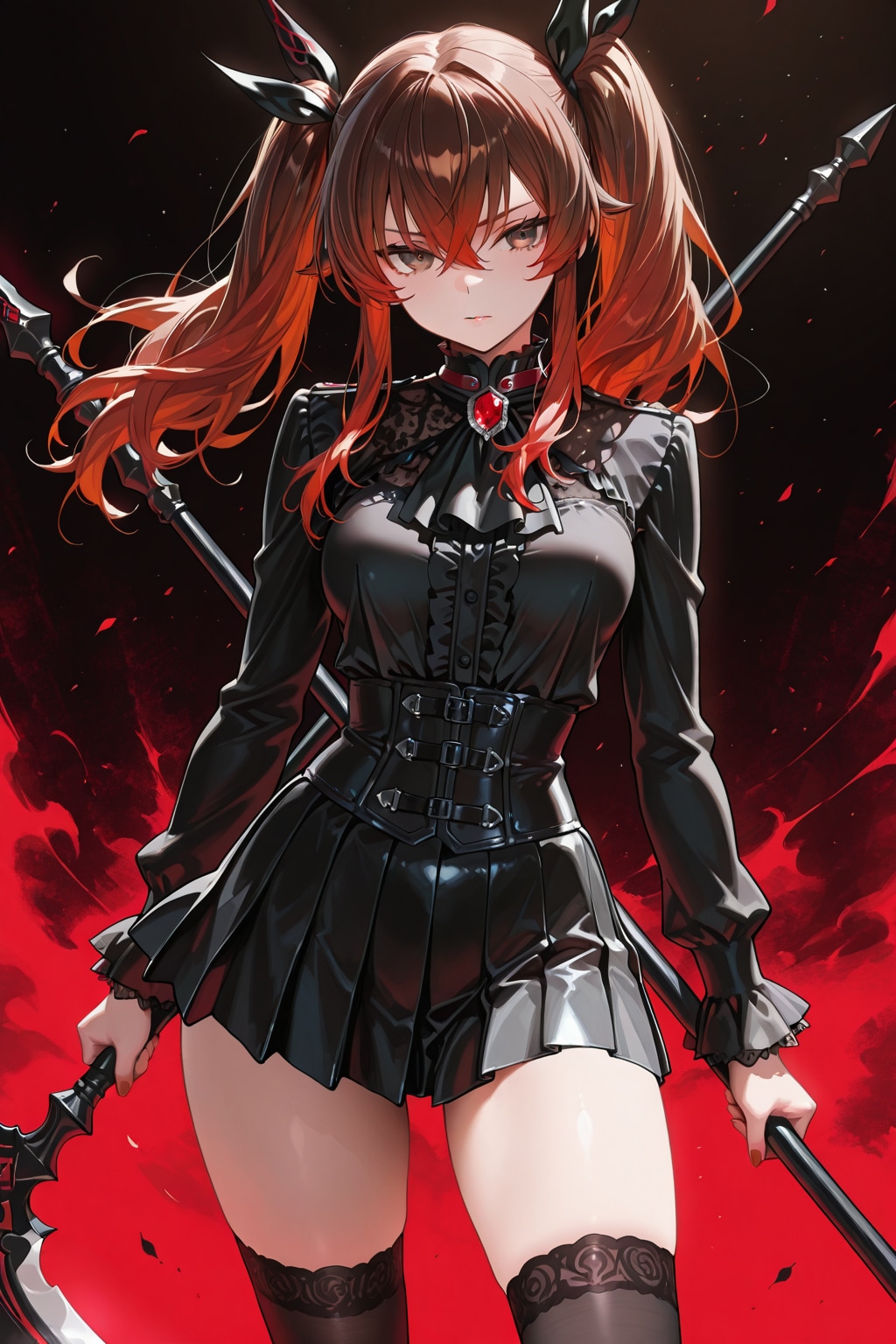 紅いツインテールの娘　前編 | の人気AIイラスト・グラビア