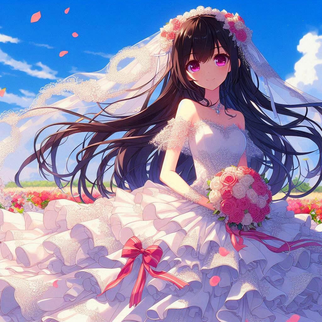 ウェディングドレス姿の、うちの子＊その1-1(12枚)