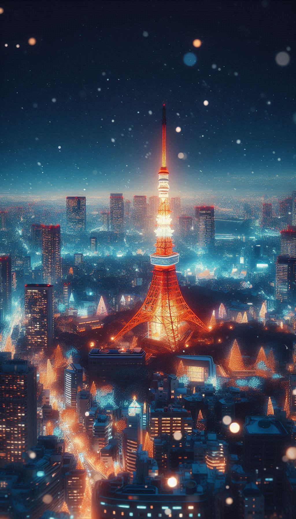 🗼東京タワーのイルミネーション🎄 | の人気AIイラスト・グラビア