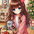 クリスマスプレゼントを喜ぶ小さな女の子 6枚目