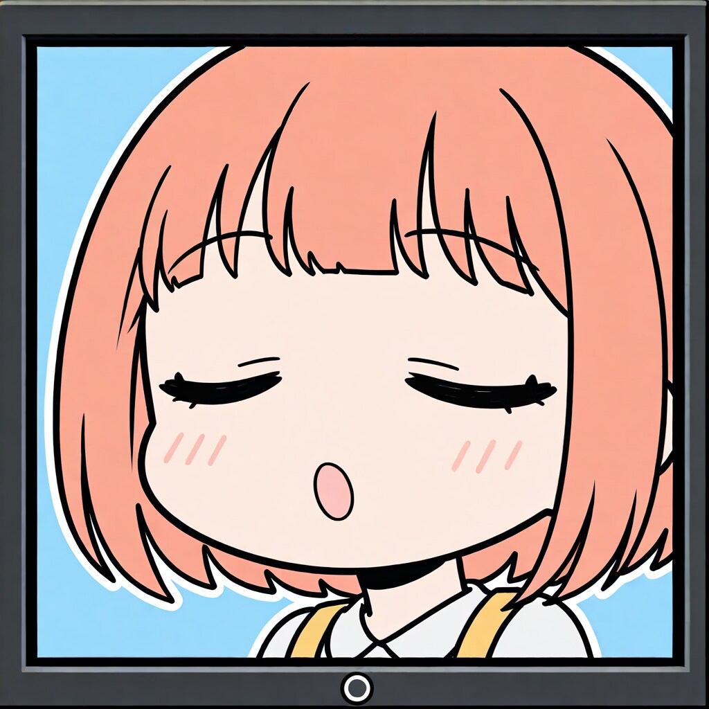 目を閉じたガール