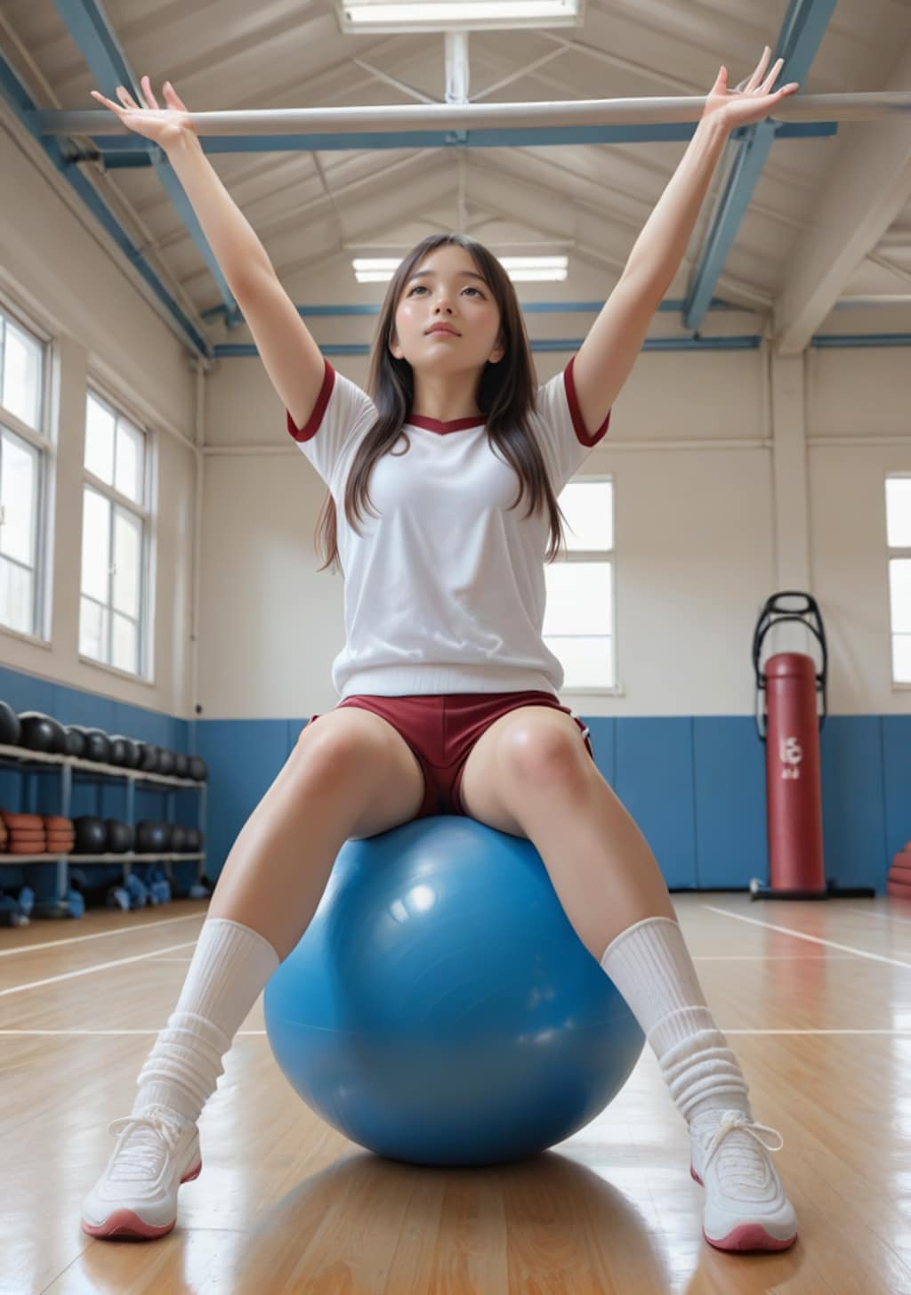 バランスボールでフィットネス