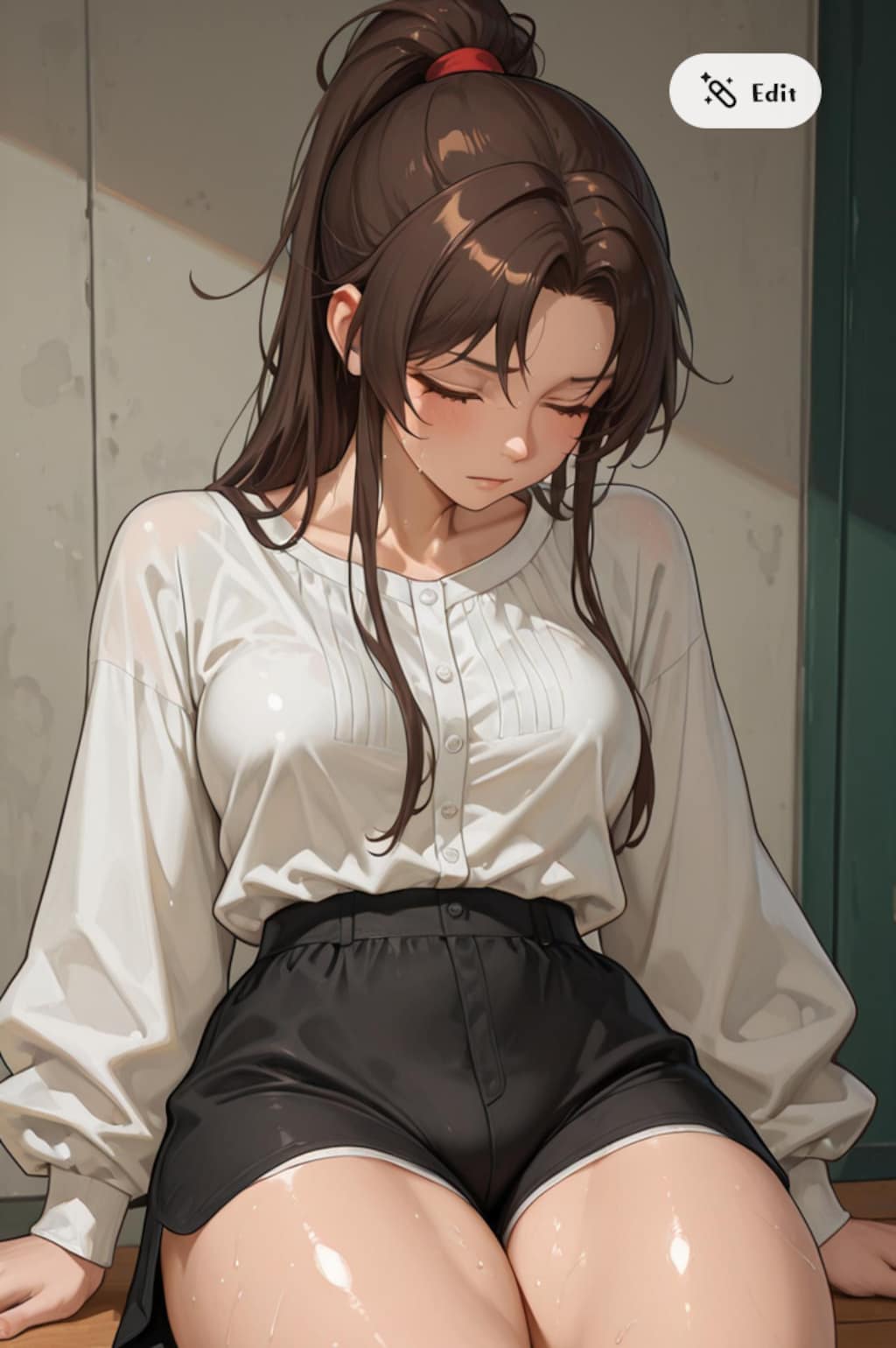 眠っているお姉さん③