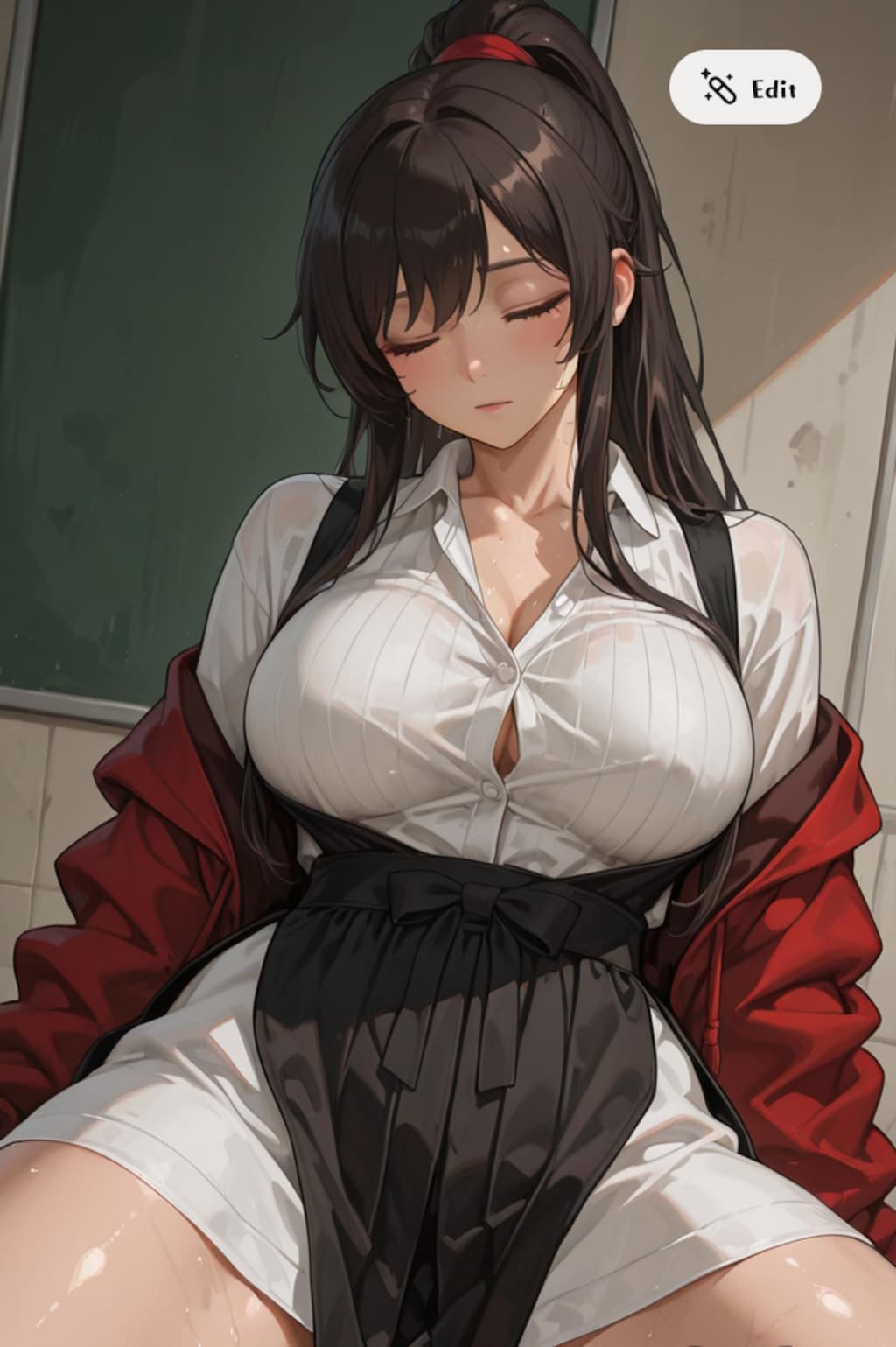 眠っているお姉さん③