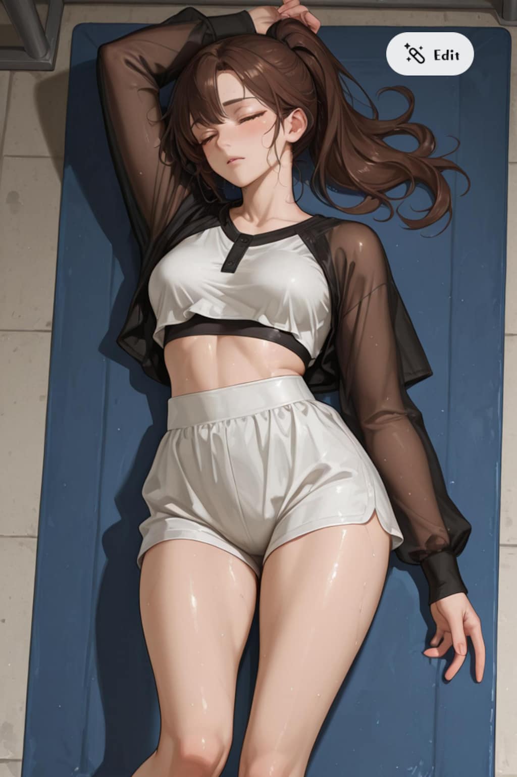 眠っているお姉さん③
