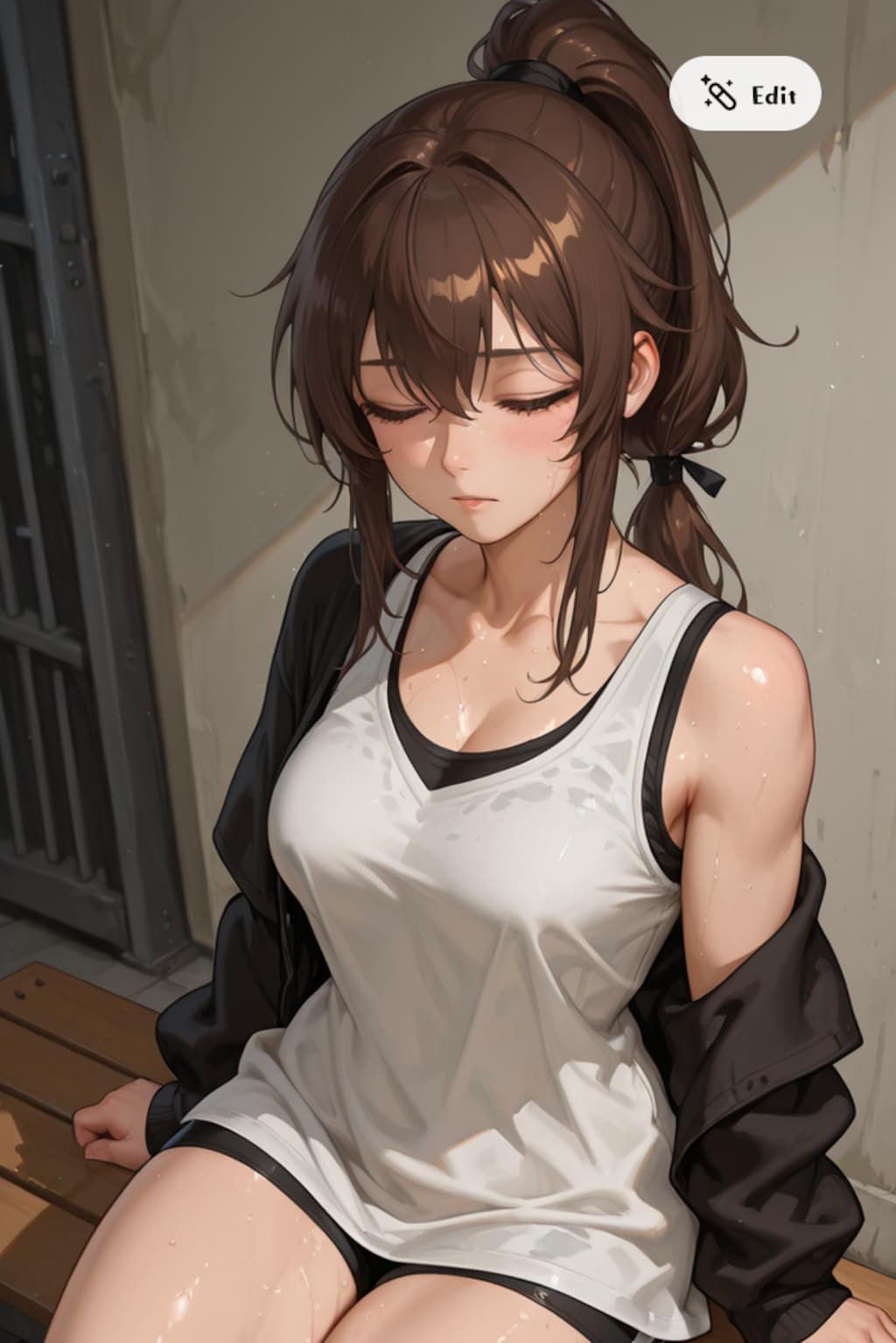 眠っているお姉さん③