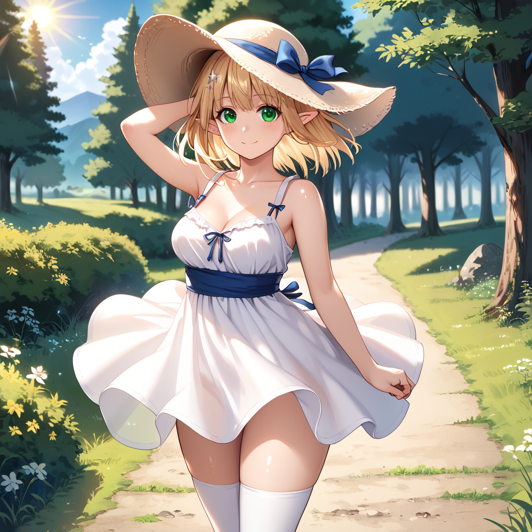 エルフちゃん・避暑地 | の人気AIイラスト・グラビア