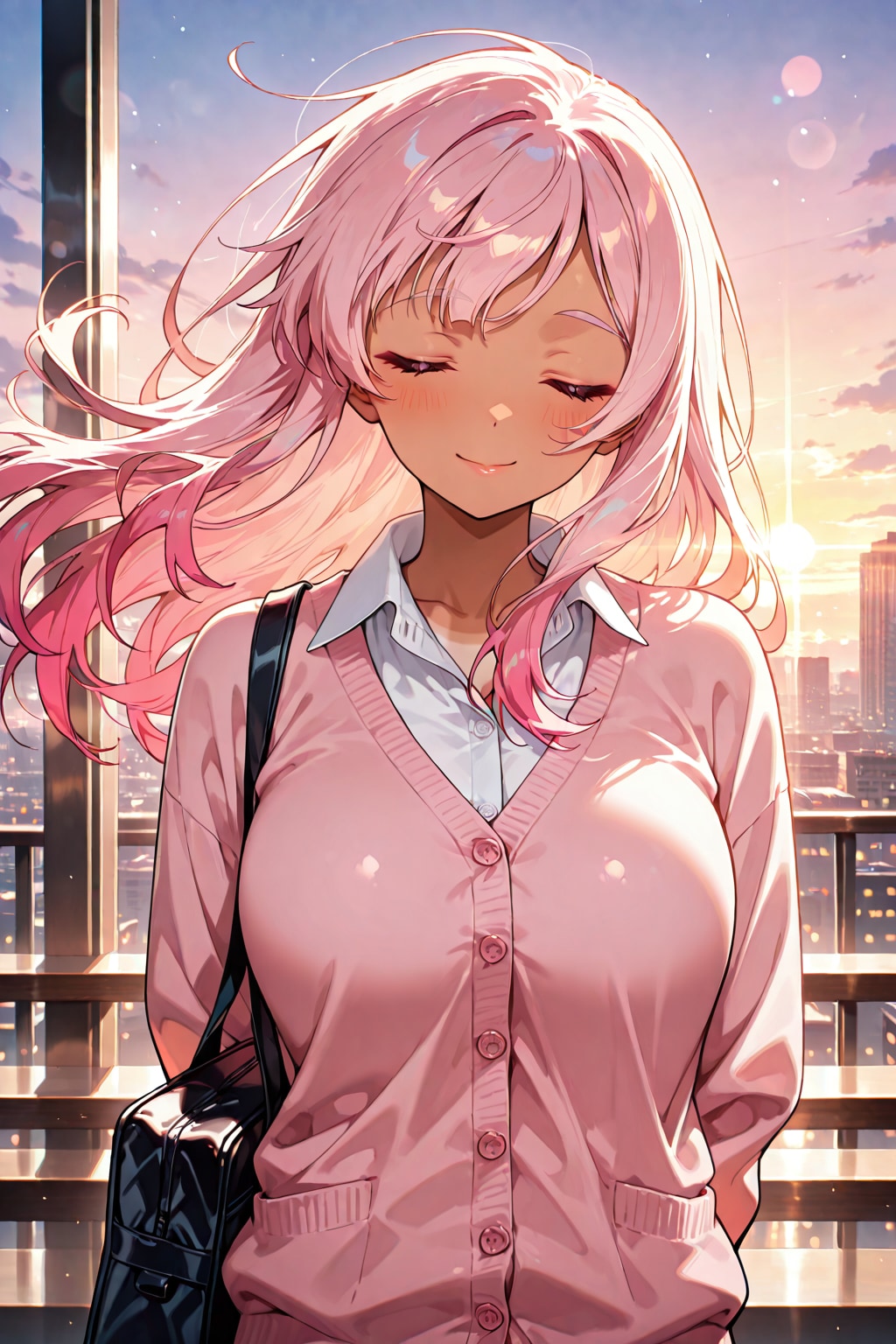 桃と夕暮れ①