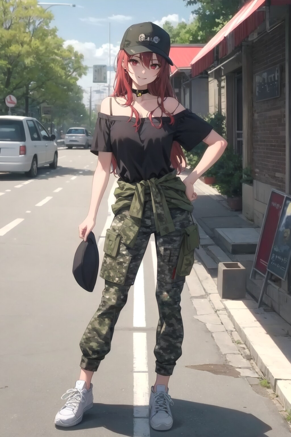 カッコよくキメた赤髪ちゃん❤️