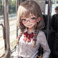電車で痴女ロリメガネ 2枚目