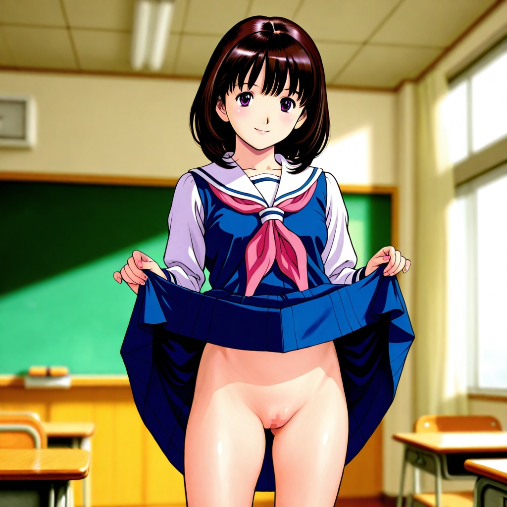 たくし上げておまんこ