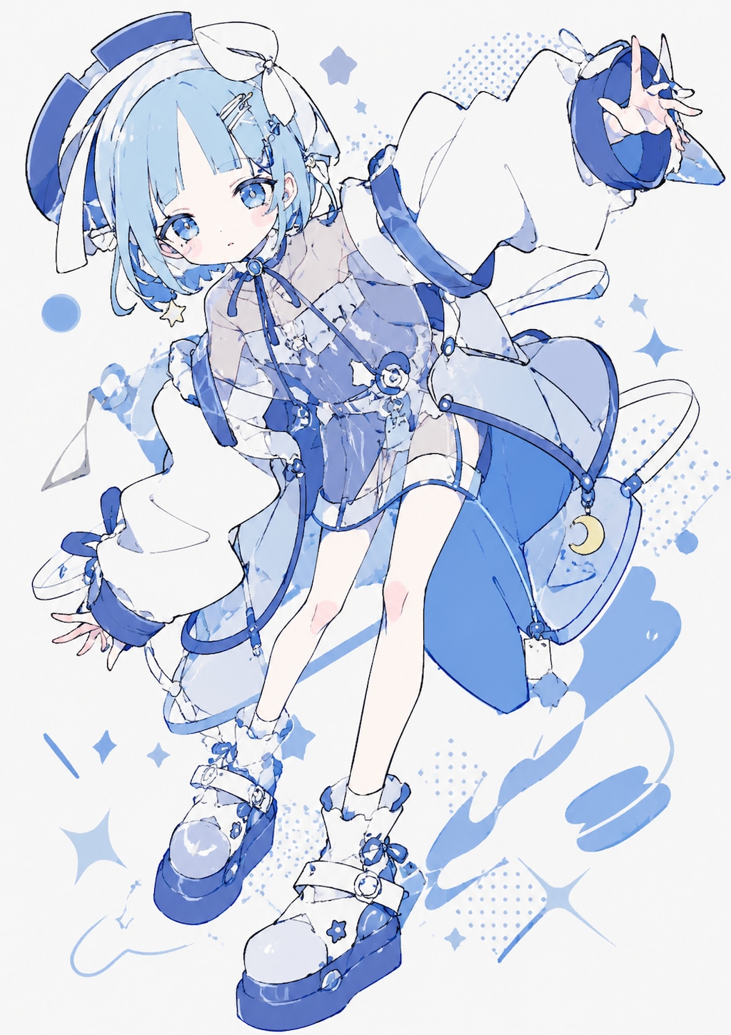 青い女の子