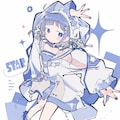 青い女の子 2枚目