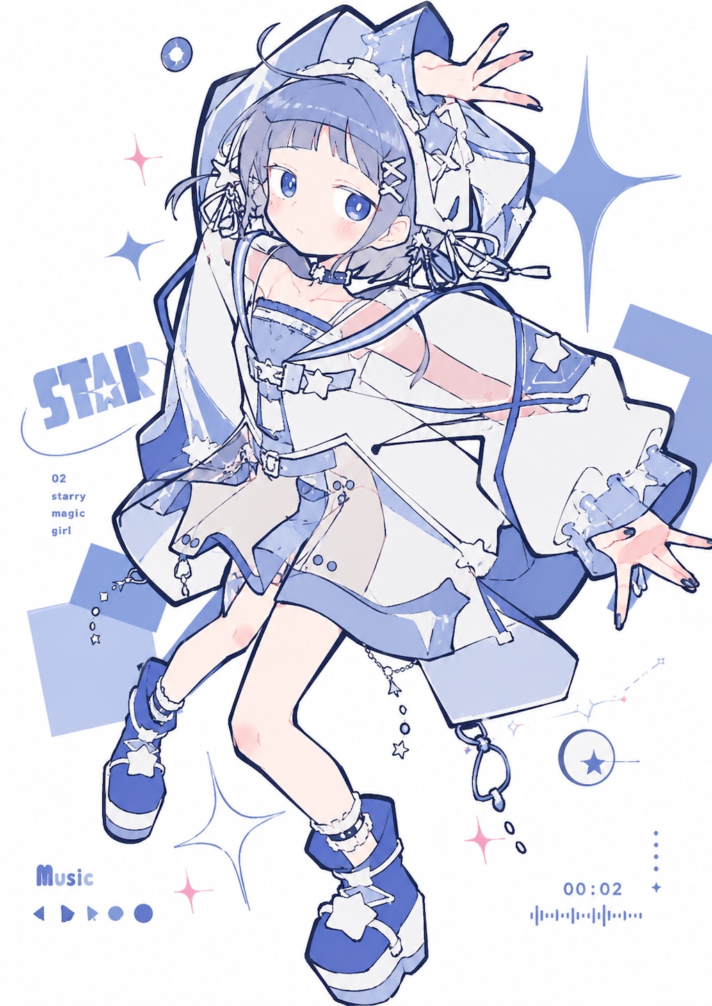 青い女の子