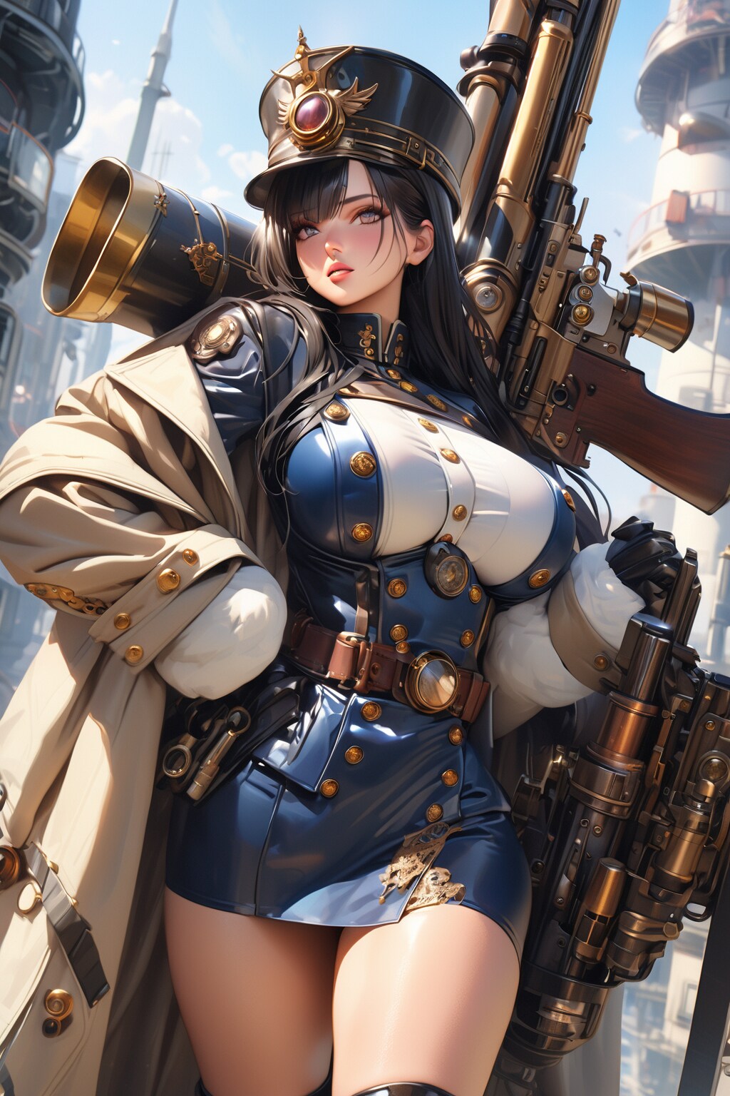 スチームパンク重火器兵 | の人気AIイラスト・グラビア