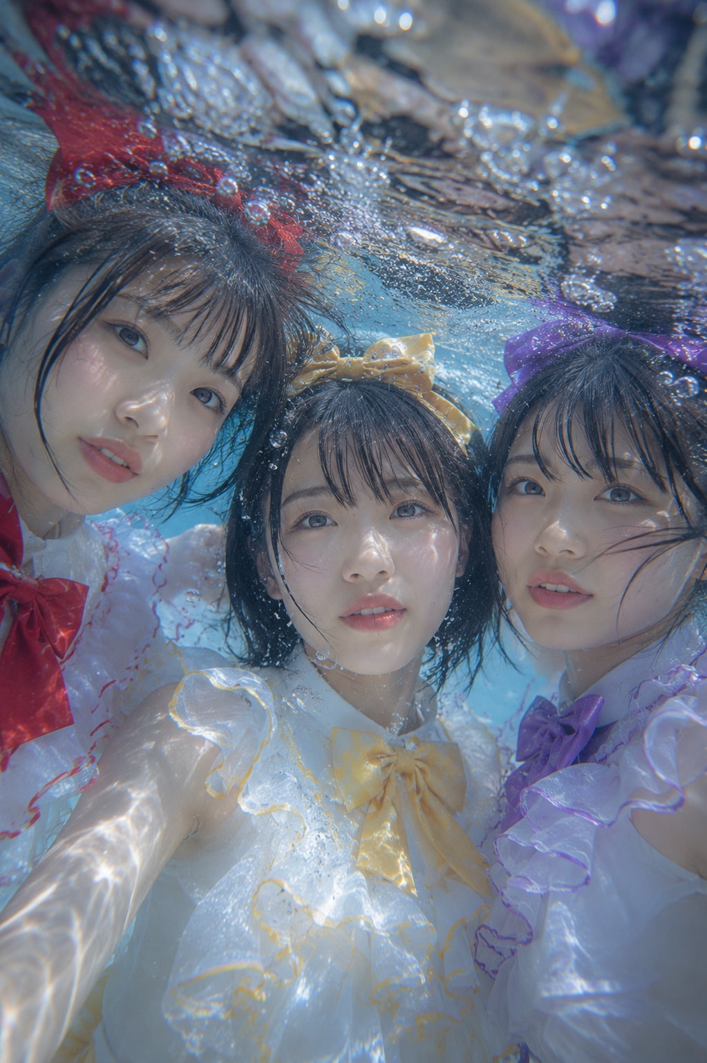 アイドルも水の中