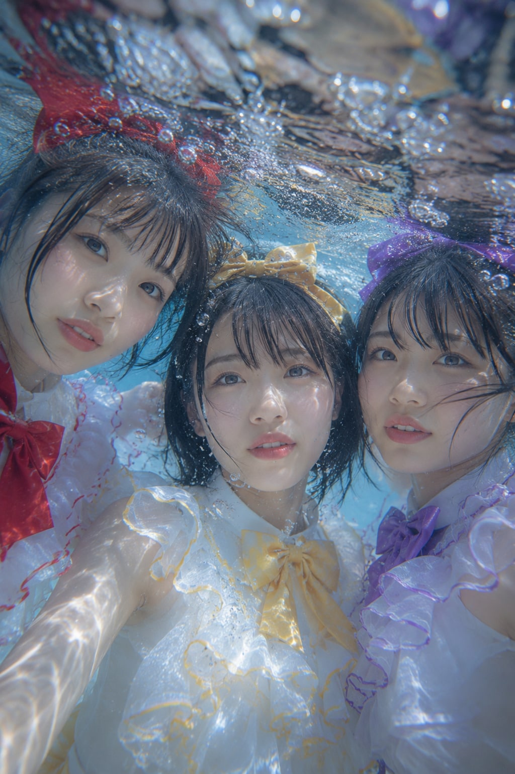 アイドルも水の中