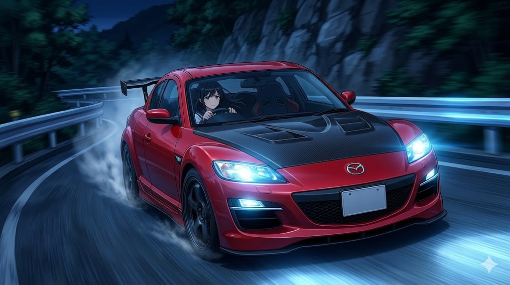 RX-8で峠を攻める詩帆ちゃん