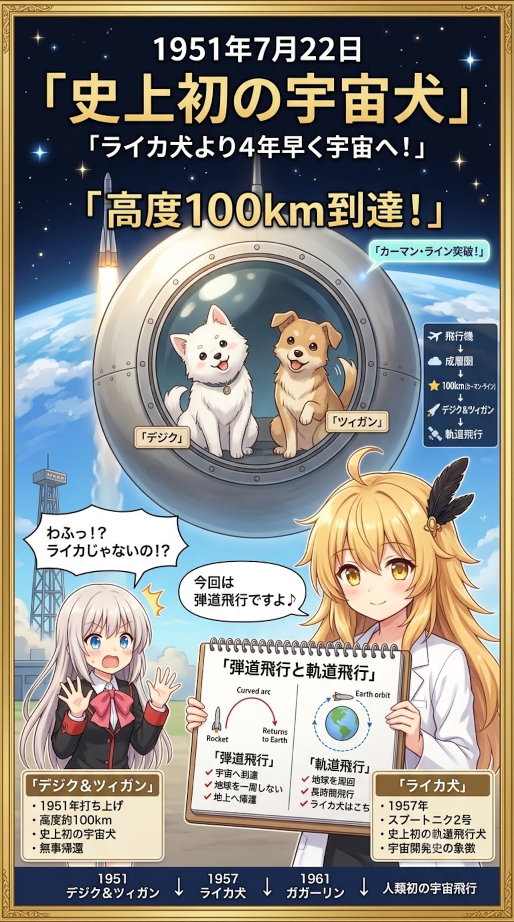 7月22日は宇宙犬が初めて宇宙に到達した日