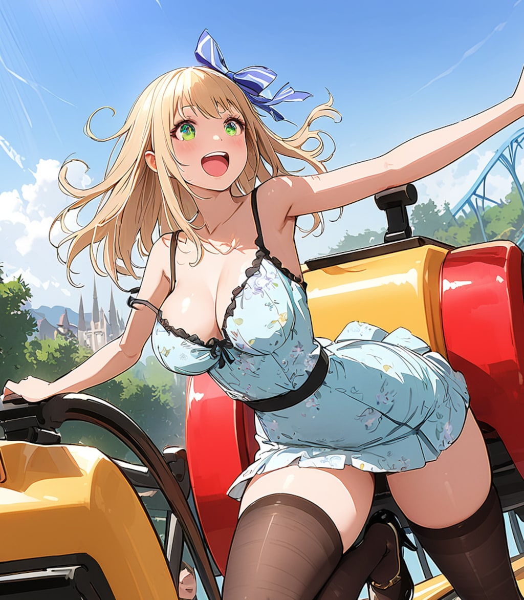 Roller coasterで…