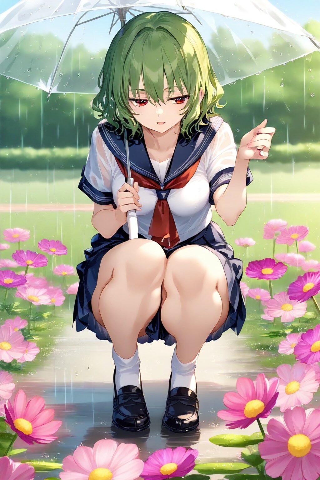 セーラー服幽香と雨