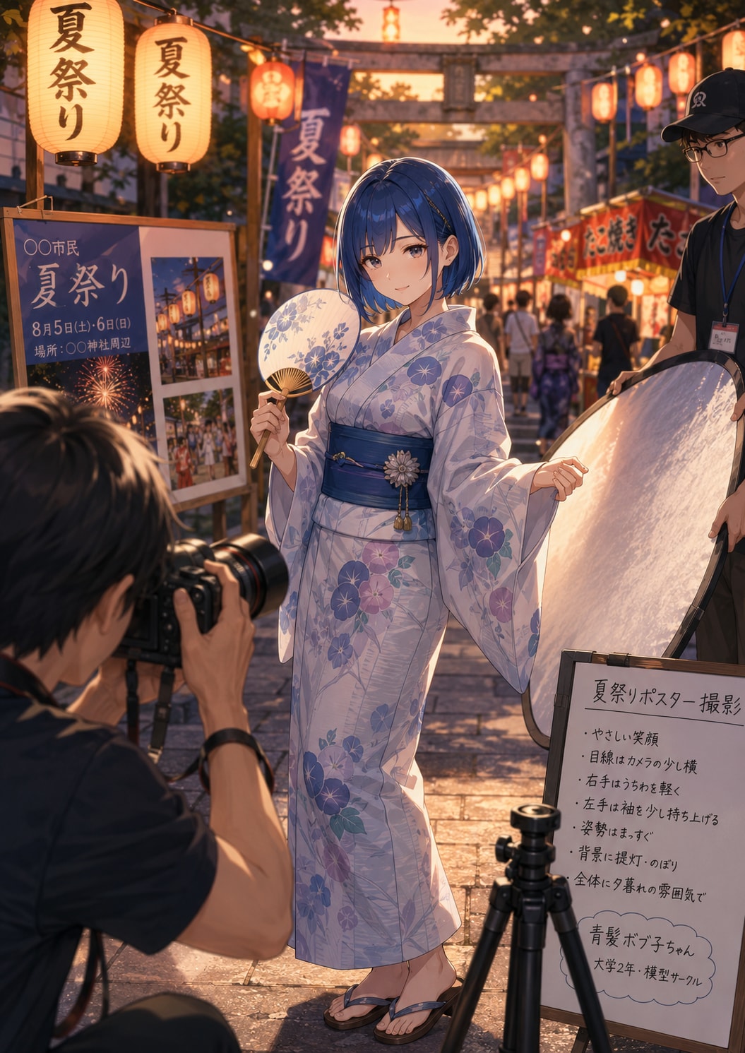 祭りの灯りを、ひと足先に