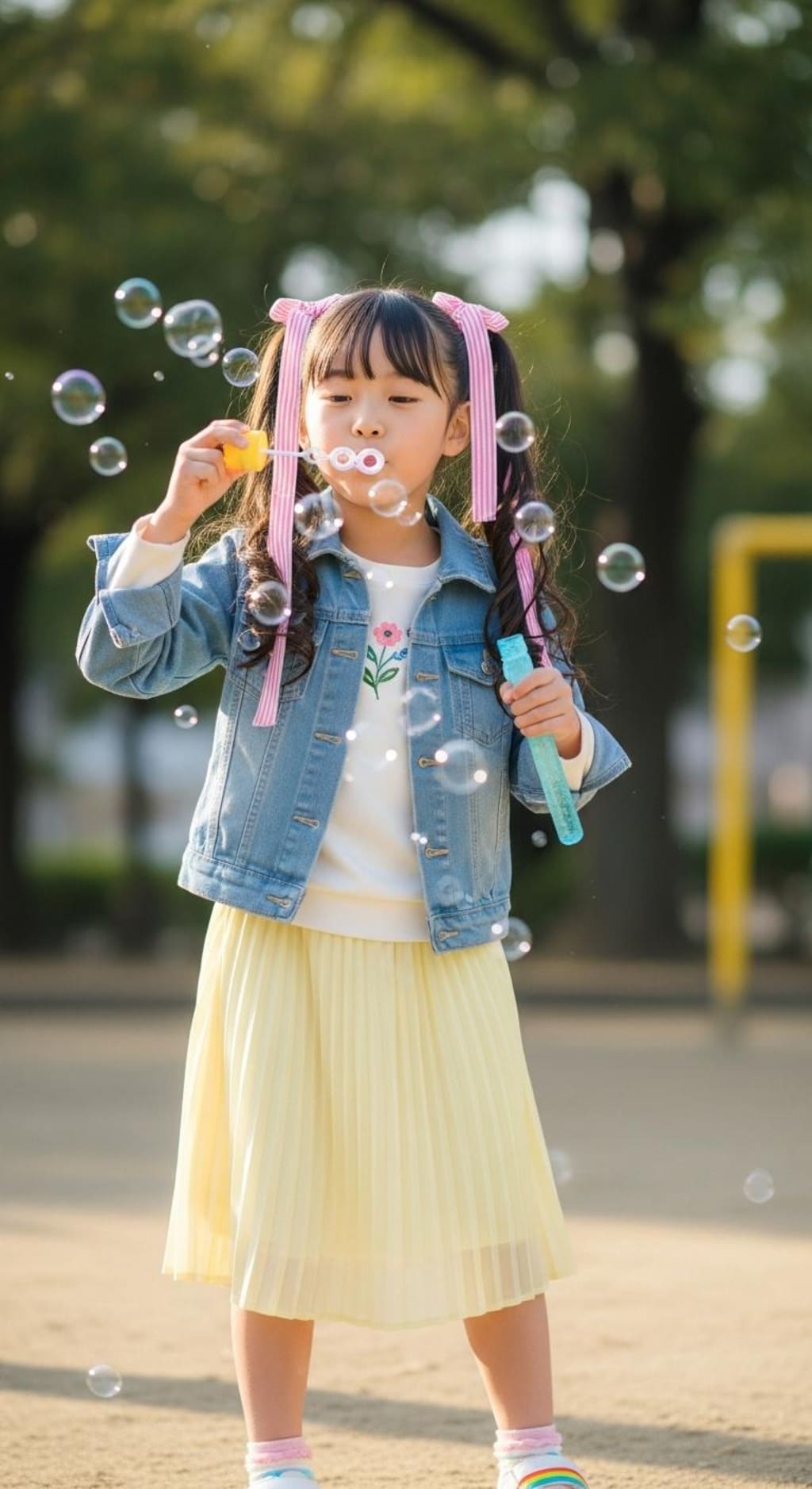 低年齢好きのお兄ちゃんへ008《ツインテールとしゃぼん玉》