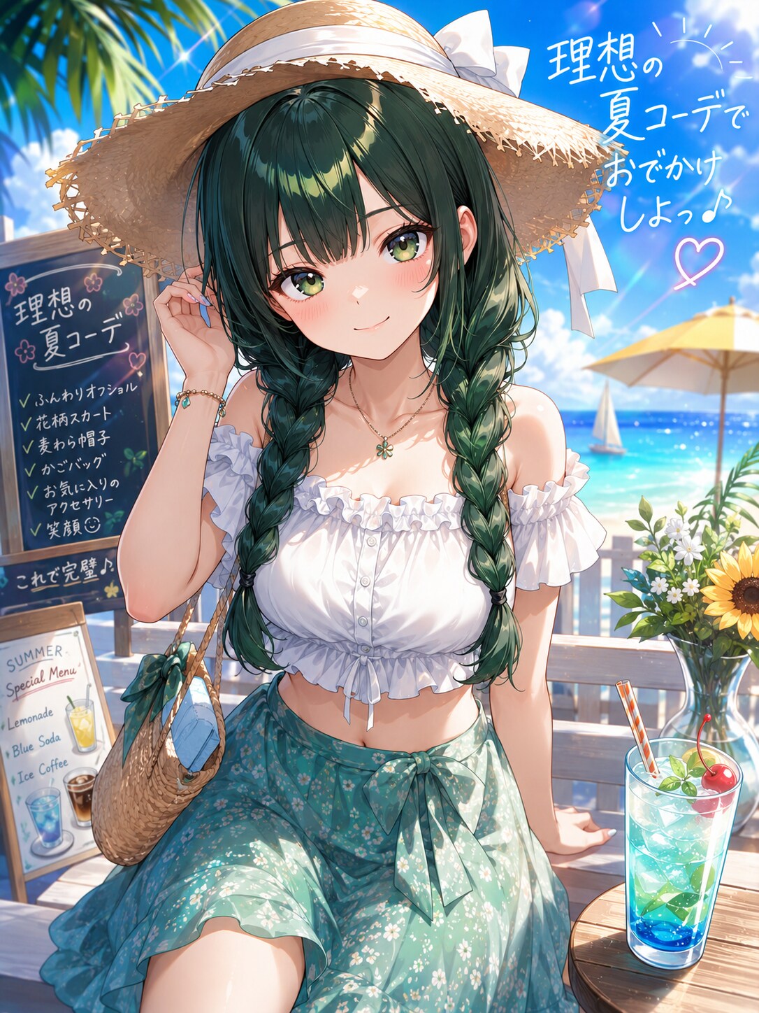 理想の夏コーデの翠莉ちゃん