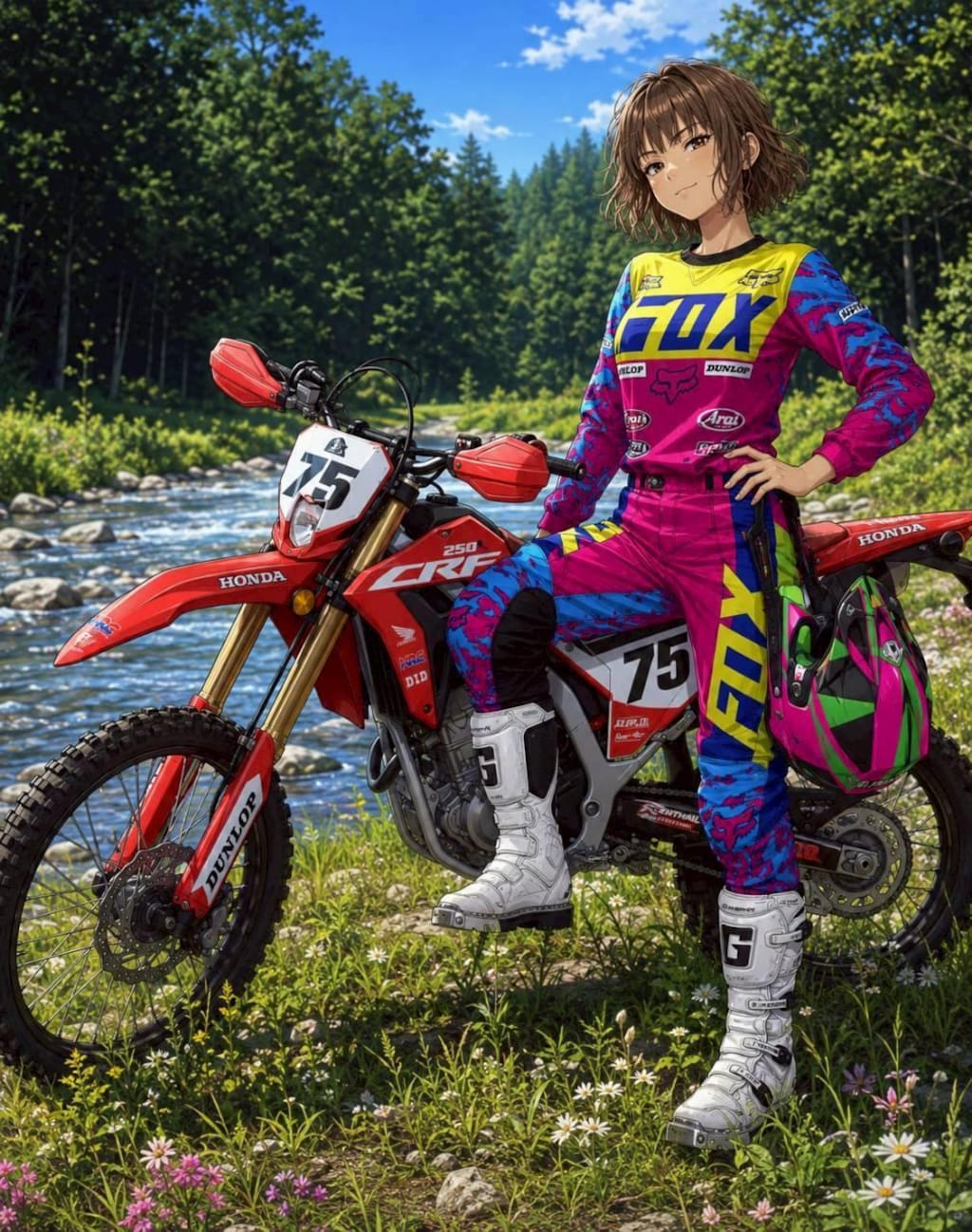 乱暴なオフロード女子