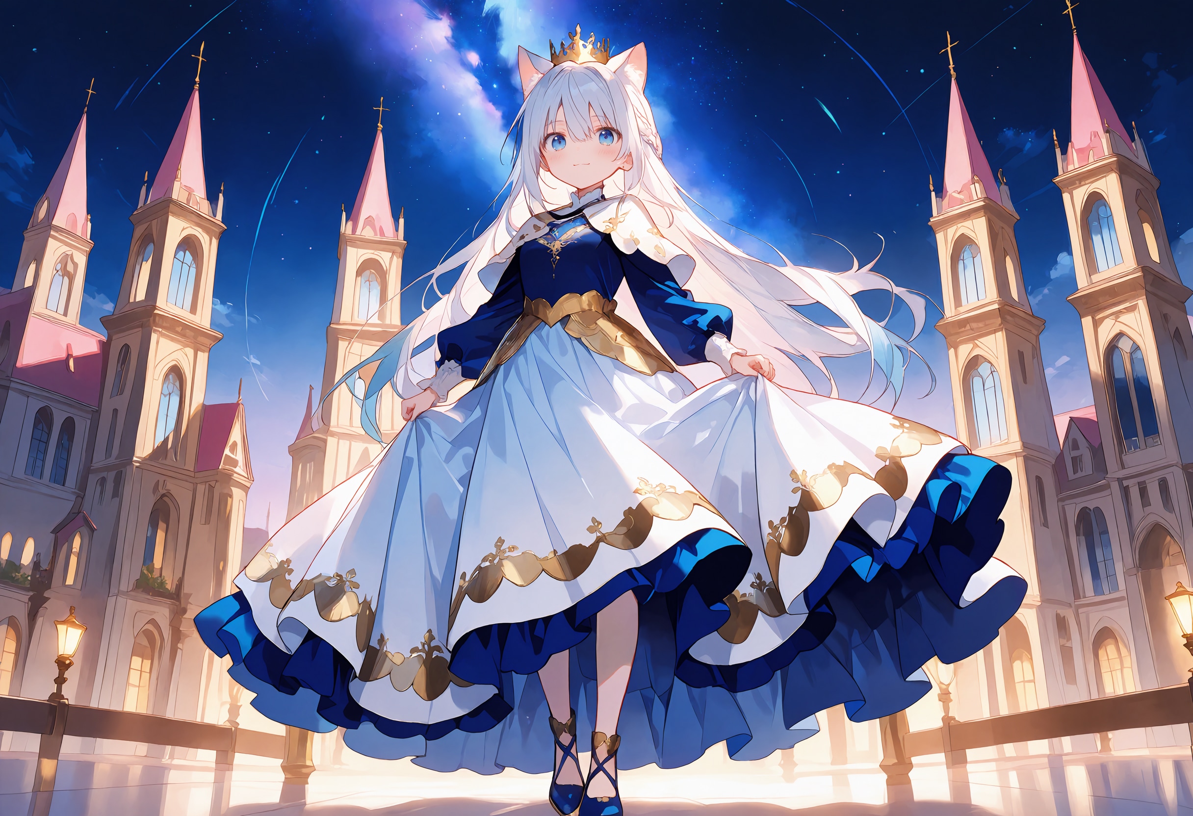 猫耳の王女と白亜の都 | の人気AIイラスト・グラビア
