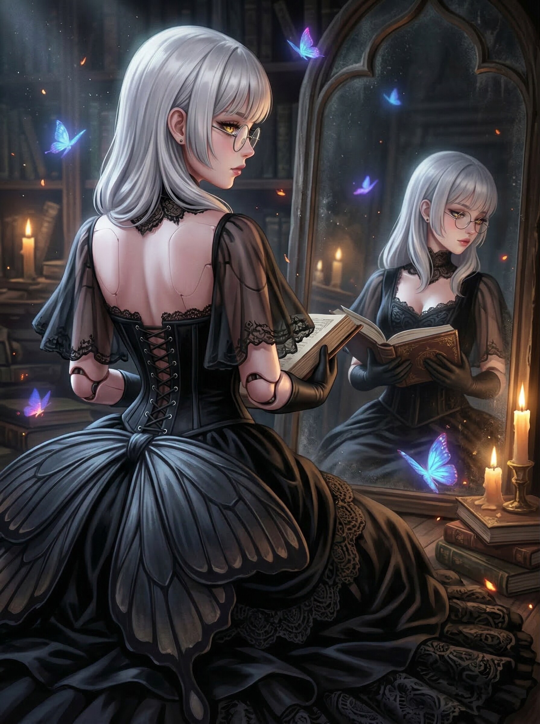 瑠璃色の蝶と黒揚羽