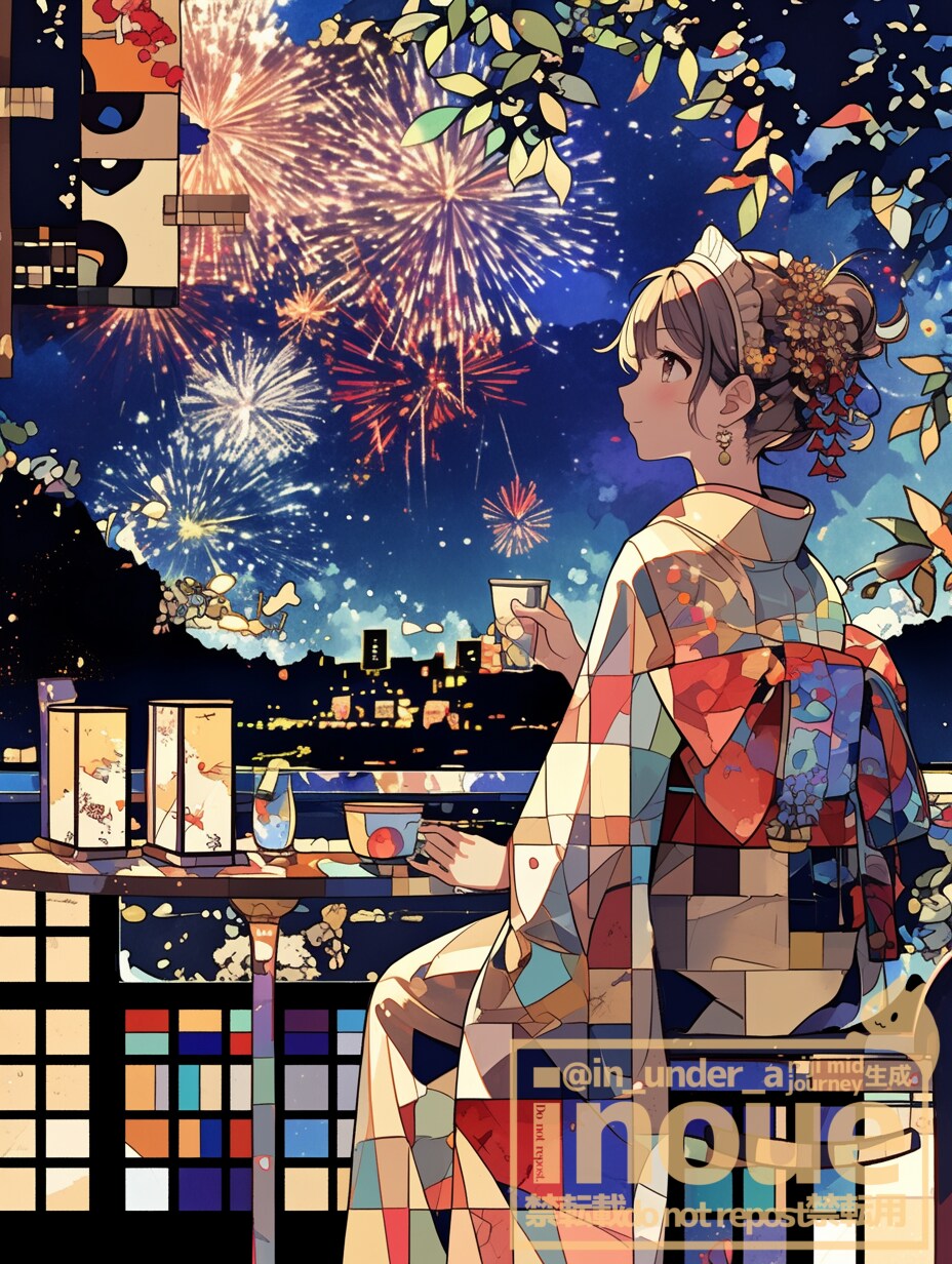 花火で一献