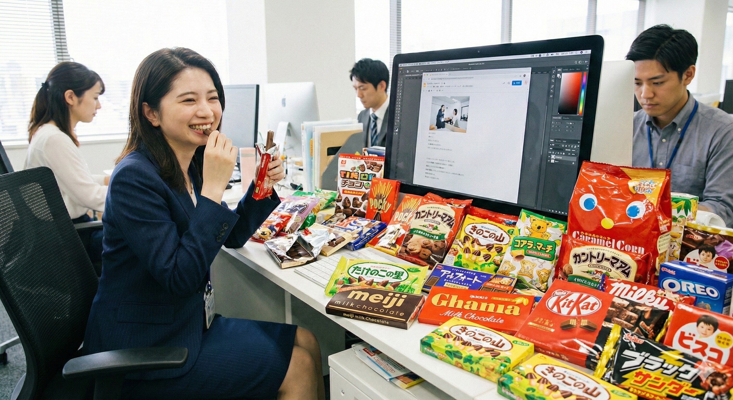 お菓子で一服 | の人気AIイラスト・グラビア