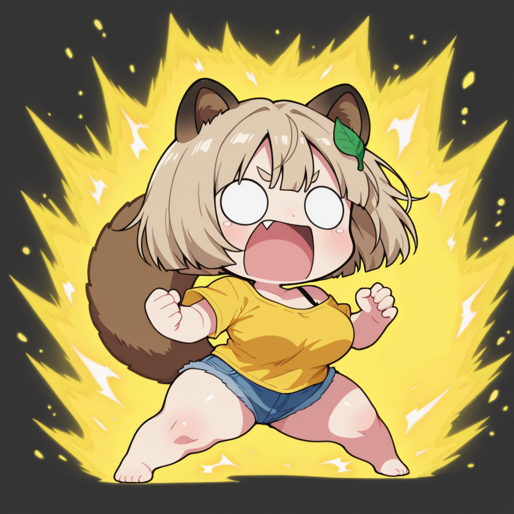 ある日突然スーパーたぬき娘になる珠樹ちゃん