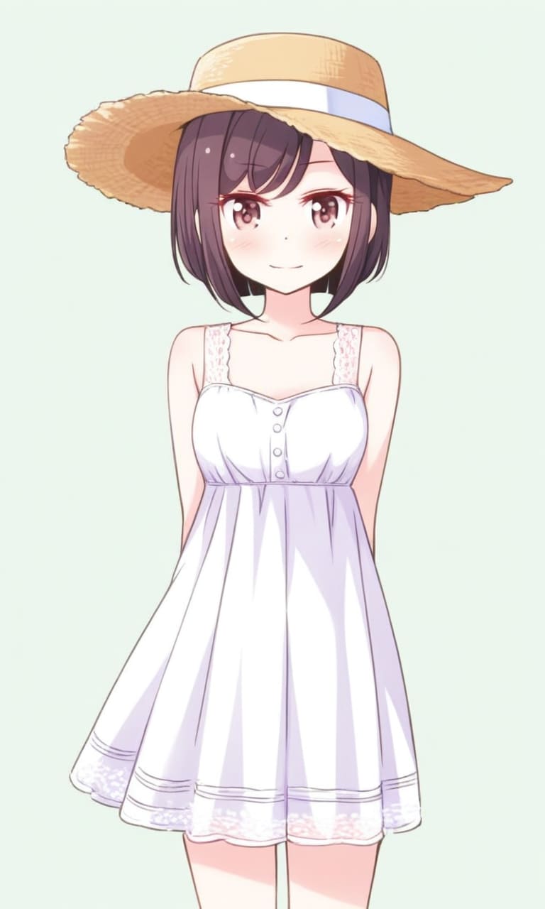 東雲絵名 麦わら帽子とワンピース | の人気AIイラスト・グラビア