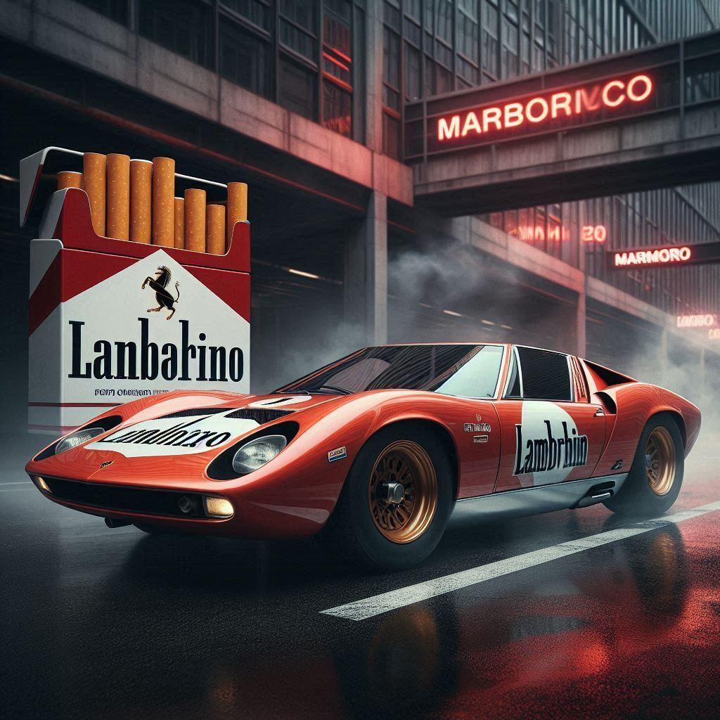 マルボロカラーランボルギーニミウラレーシングカー