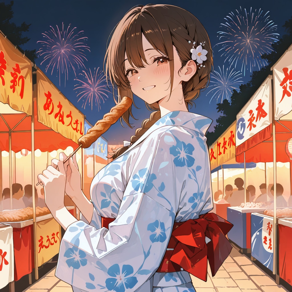 浴衣の妻　夏祭り